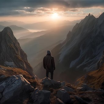 Montanha, Homem, Caminhada, Trekking