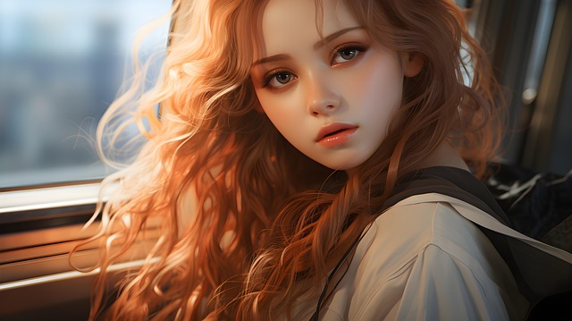 Free girl anime art illustration