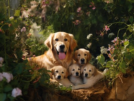 Retriever, Hund, Familie, Haustier