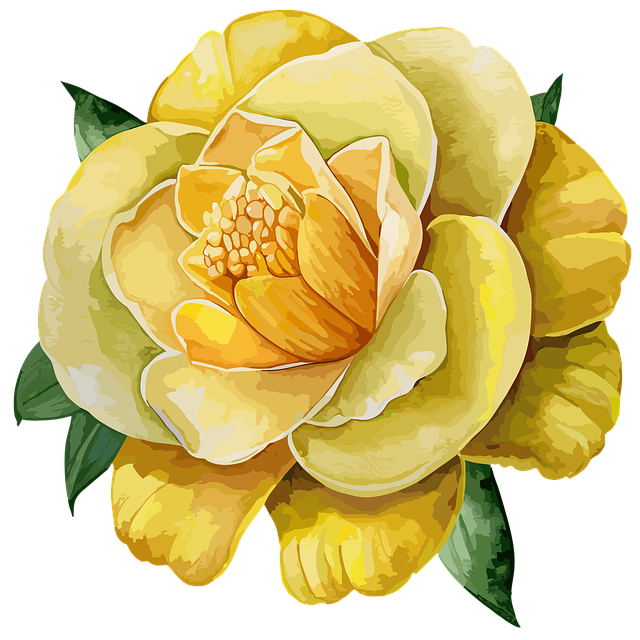 Free flower yellow rose illustration