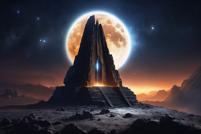 Free ai generated moon space illustration