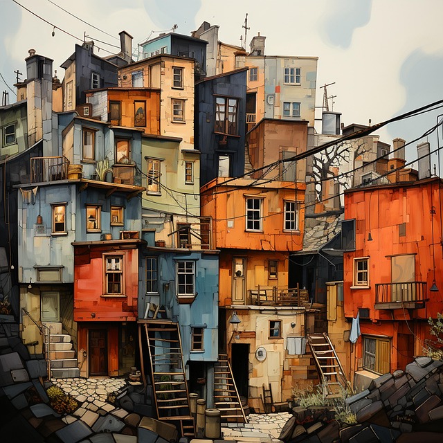Free ai generated homes chaos illustration