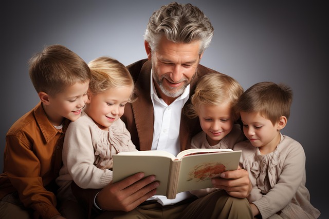 Free ai generated man children illustration