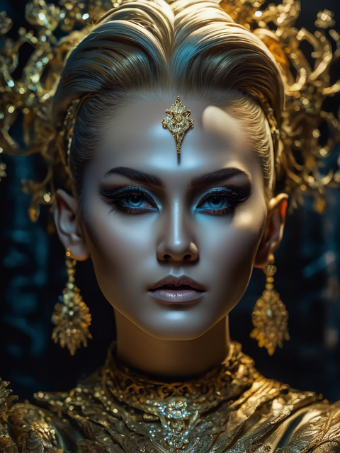 Free Golden Cloth Woman illustration and picture