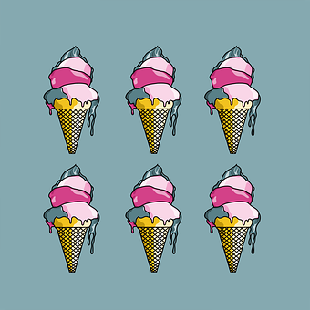 Free Ice Cream Pattern vector and picture