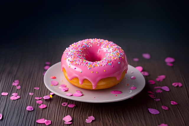 Free ai generated donut glazed illustration