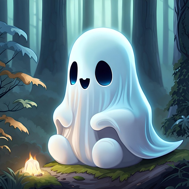 Download free HD stock image of Ai Generated Ghost Free ai generated ghost forest illustration