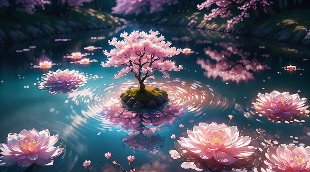 Free Ai Generated Cherry Blossoms illustration and picture