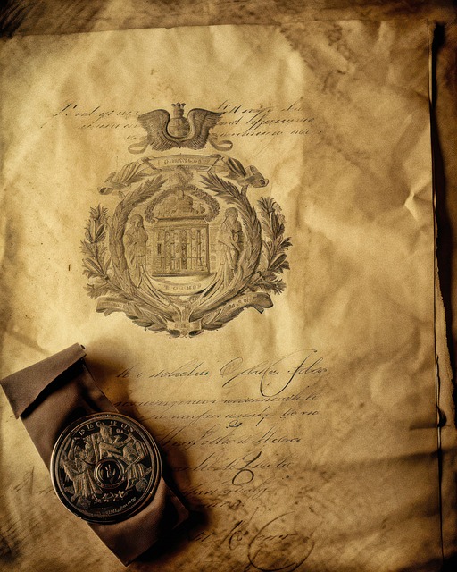 Free certificate parchment old illustration