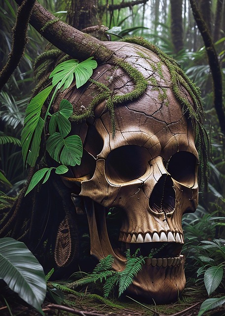 Free ai generated skull skeleton illustration