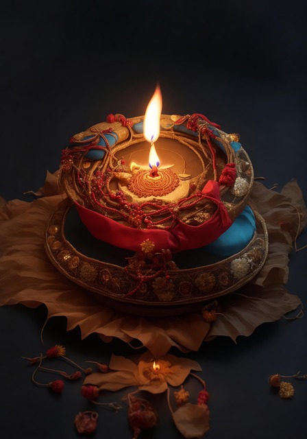 Free deepavali dwali clay lamp illustration