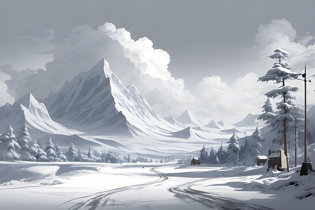 Free nature fantasy mountains illustration