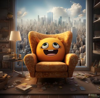 Gul Sofa, Rent Design, Glade Rum