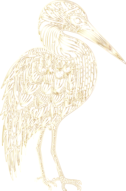 Storch, Vogel, Tier, Zendoodle, Abstrakt