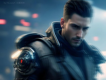 Free Cyberpunk Male illustration and picture