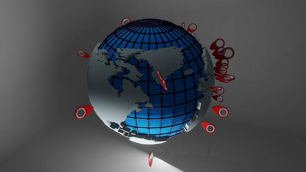 Planet, Erde, Lokalisierung, Karte, Welt