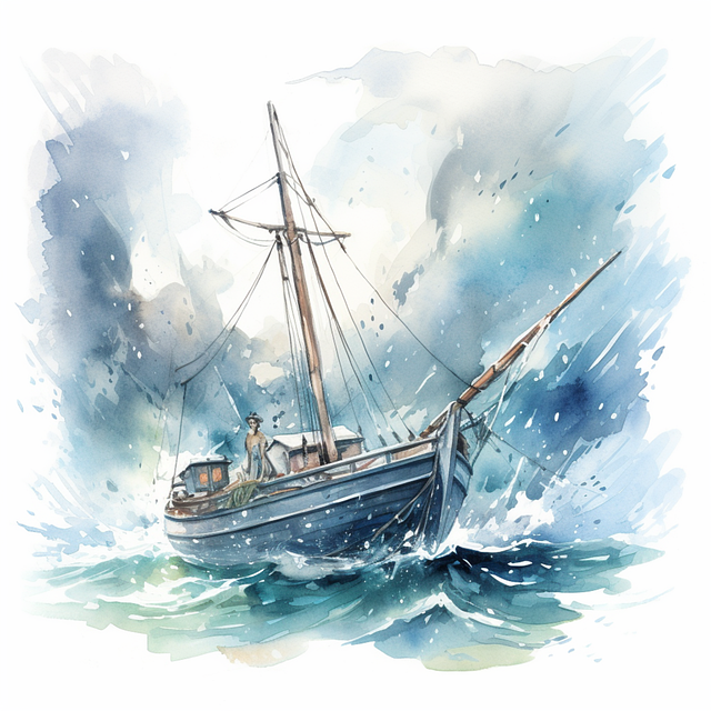 Free sea storm country illustration