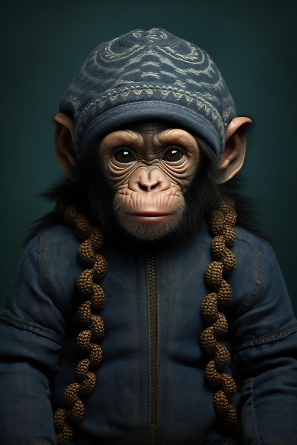 Free Digital Monkey Realistic Render illustration and picture