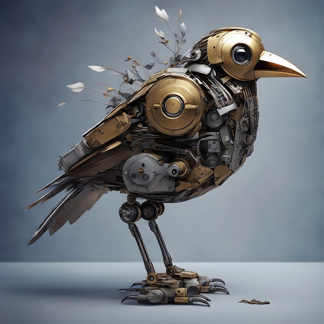 Free ai generated bird robot illustration