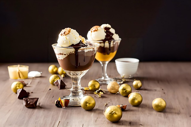 Free ice cream balls cup illustration