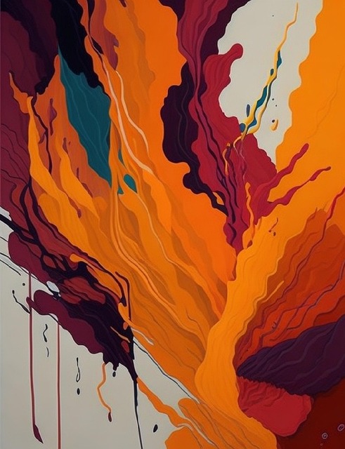 Aquarell, Spritzen, Farbe, Bunt