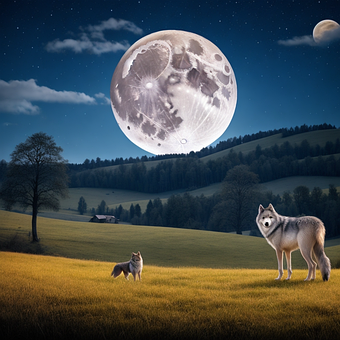 Free Ai Generated Wolf illustration and picture