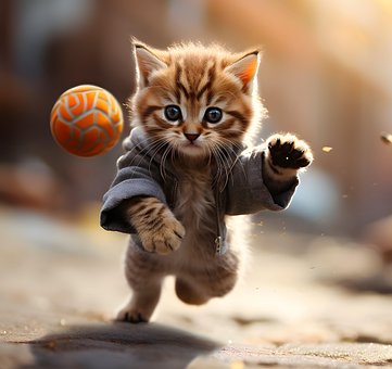 Free Ai Generated Kitten illustration and picture