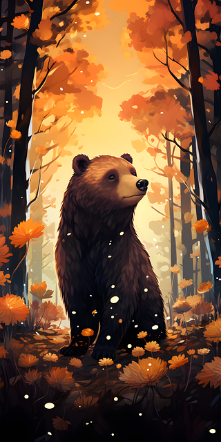 Free ai generated bear brown bear illustration