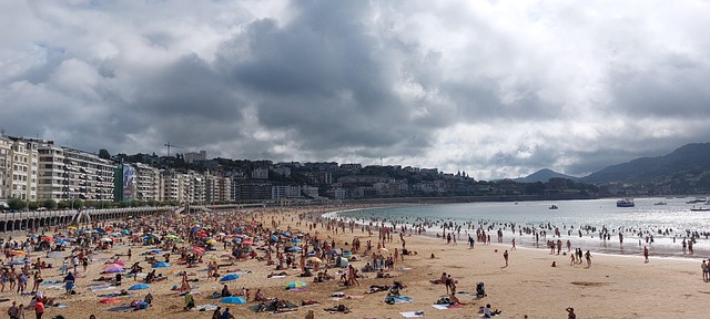Strand, Wolken, Donosti