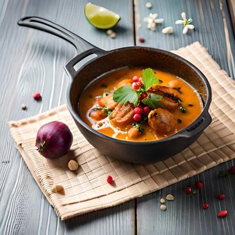 Ai Generado, Curry, Plato, Sri Lanka