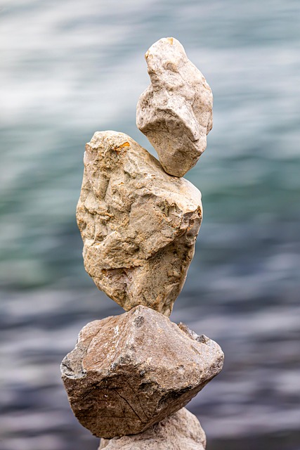 Kieselsteine, Balance, Stapel, Stein