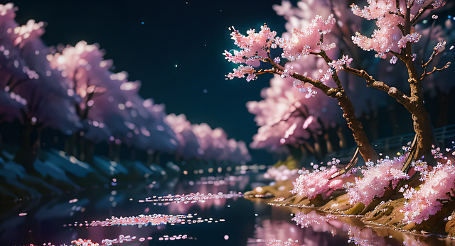 Free Ai Generated Cherry Blossoms illustration and picture
