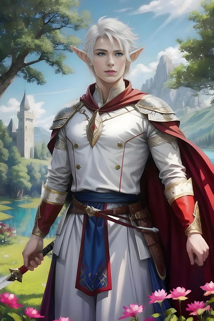 Free ai generated elf man illustration