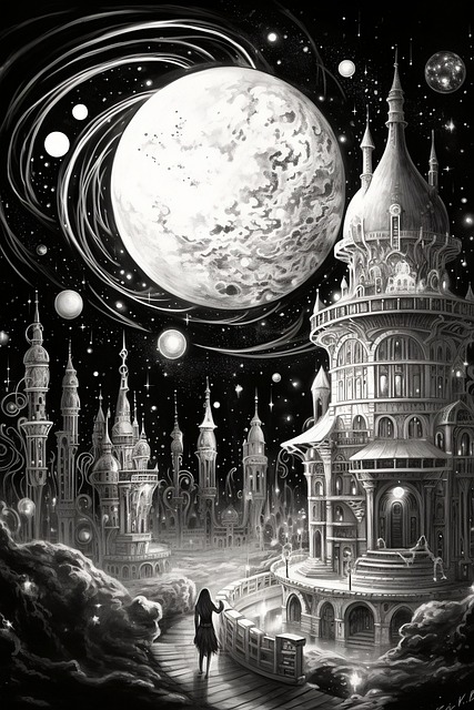 Free ai generated planet road illustration