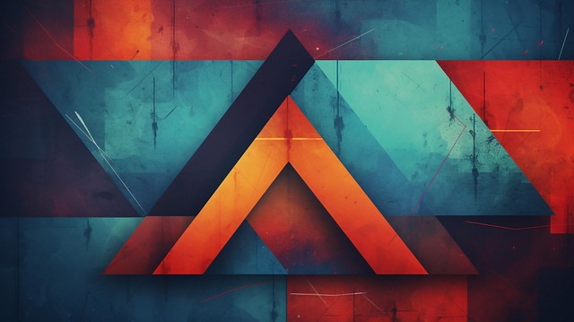 Free ai generated geometric shapes abstract illustration