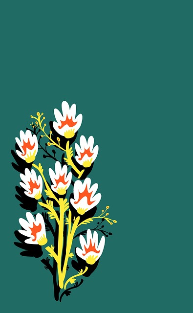 Negativer Raum, Illustrationsblumen