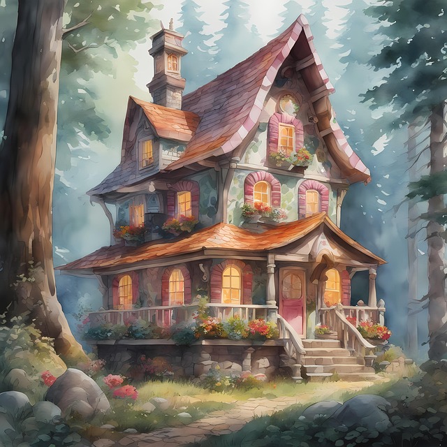 Download free HD stock image of Ai Generated House Free ai generated house building illustration