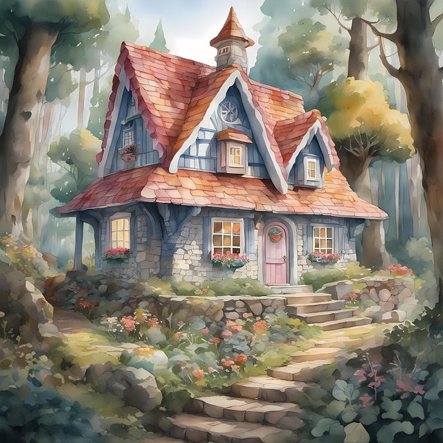 Download free HD stock image of Ai Generated House Free ai generated house building illustration