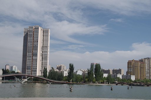 Blauer Himmel, Gebäude, City, Natürliche