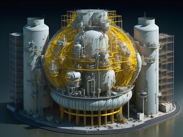 Free ai generated nuclear reactor illustration