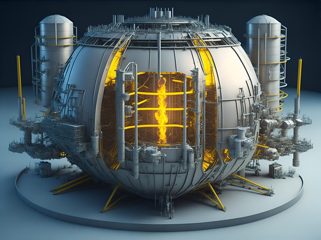 Free nuclear reactor energy illustration