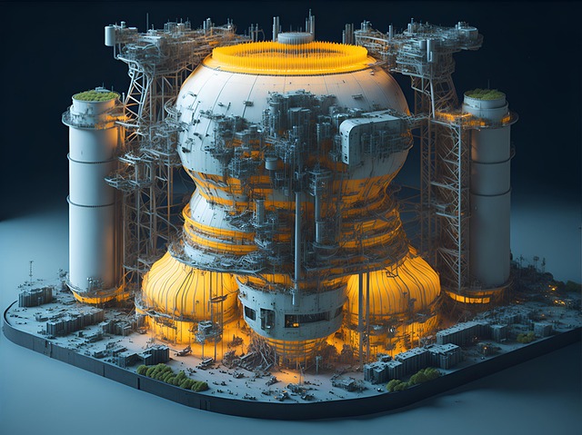 Free nuclear reactor energy illustration