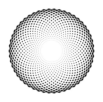 Geometric, Circular, Cerc, Model, Negru