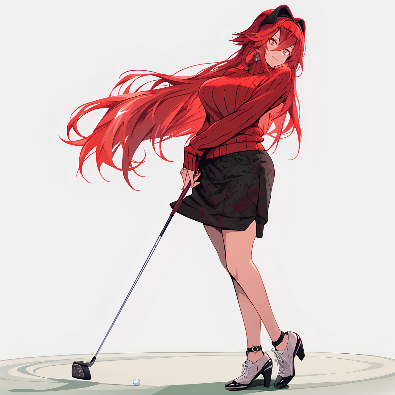 Download Ai Generated Woman Red Hair Royalty-Free Stock Illustration ...