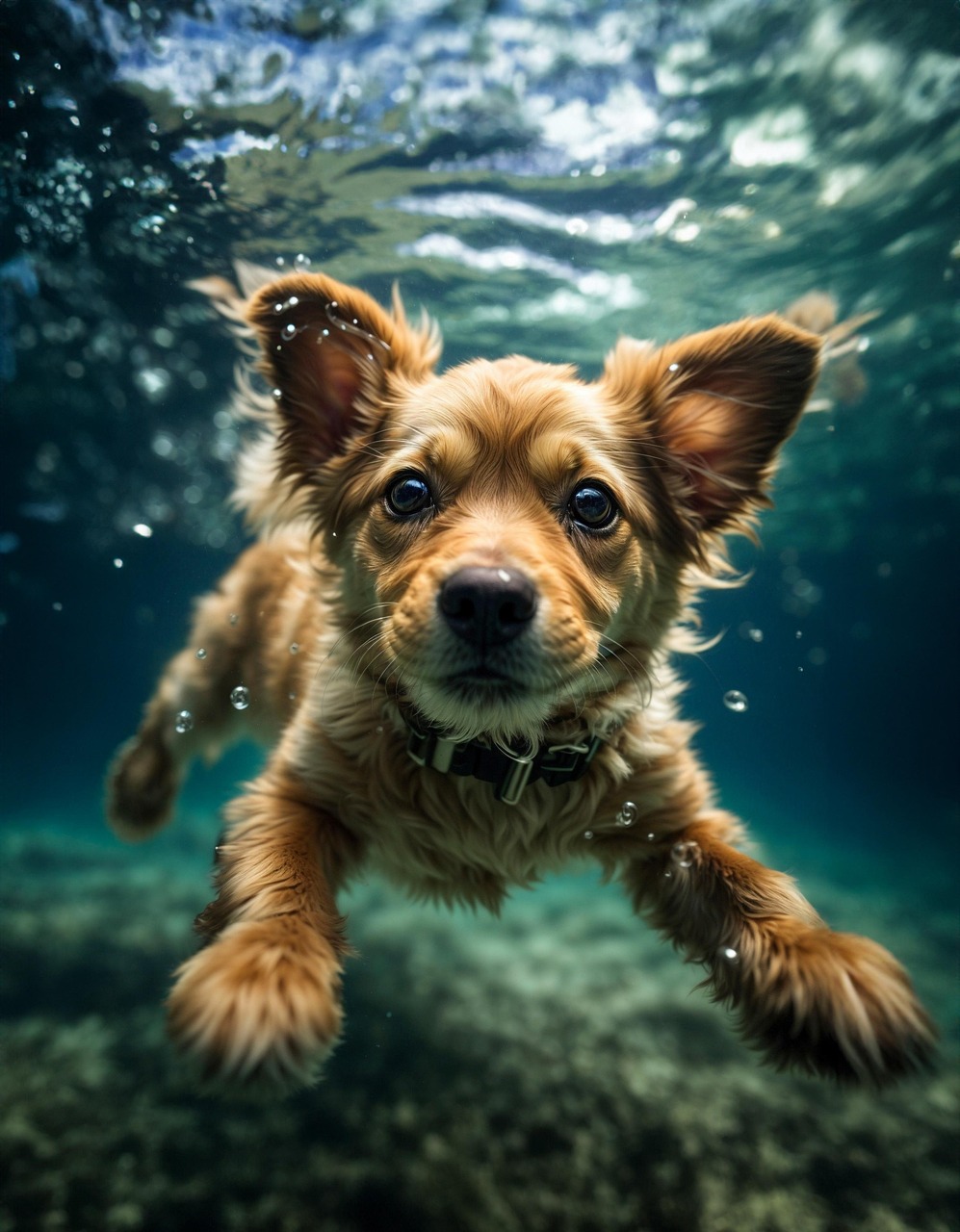 Download Dog, Puppy, Underwater. RoyaltyFree Stock Illustration Image