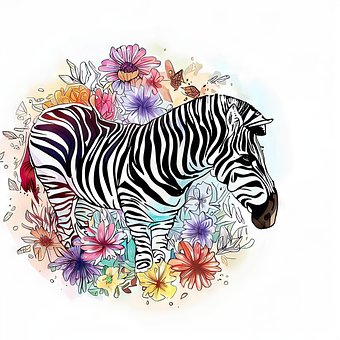 Free Ai Generated Zebra illustration and picture