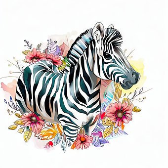 Free Ai Generated Zebra illustration and picture