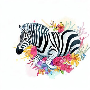 Free Ai Generated Zebra illustration and picture