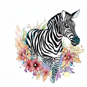 Free Ai Generated Zebra illustration and picture