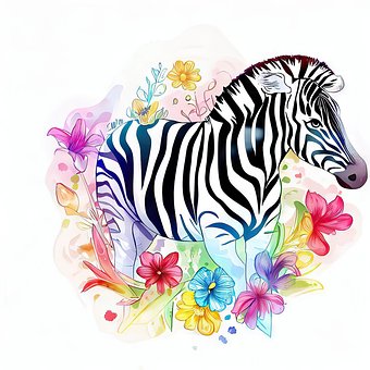 Free Ai Generated Zebra illustration and picture